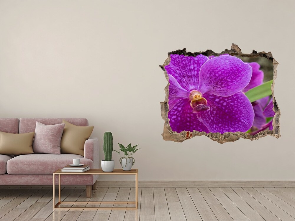 Hole in the wall sticker Orchid