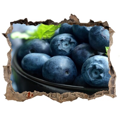 Hole wall sticker Blueberries in a Hole in the Wall