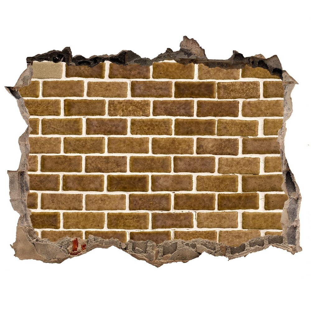 Hole in the wall decal Brick wall