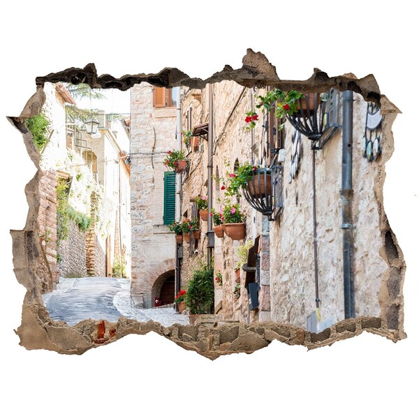 3D wall hole A charming town in Italy
