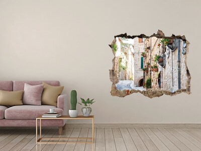 3D wall hole A charming town in Italy
