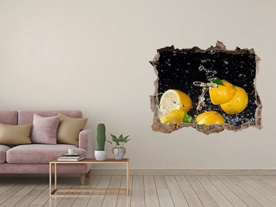 Hole wall sticker Lemons and water