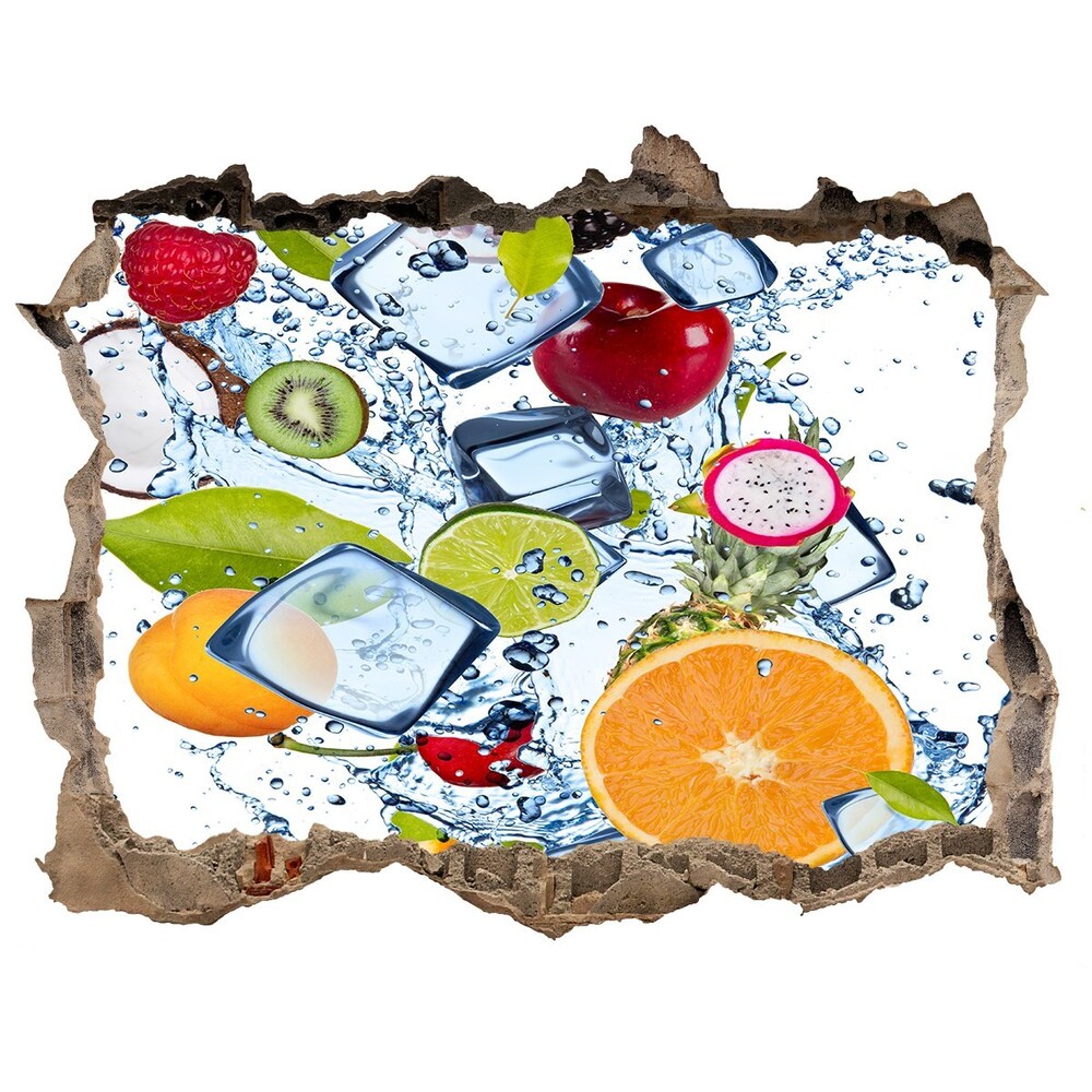 Hole wall sticker Fruit and ice