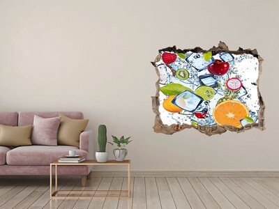 Hole wall sticker Fruity Ice Waterfall