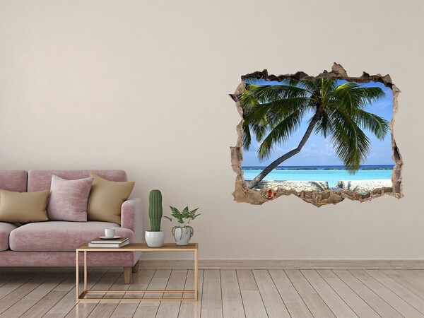 Hole wall sticker Tropical beach