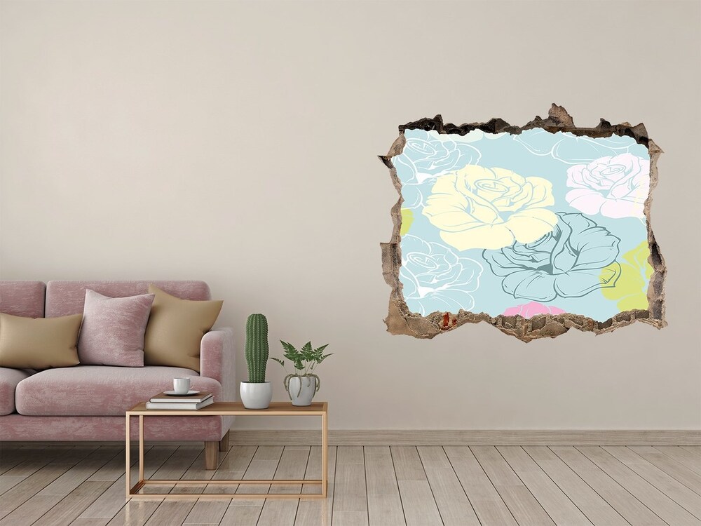 Hole wall sticker Roses