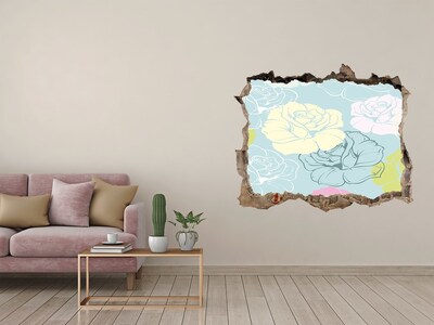 Hole wall sticker Roses