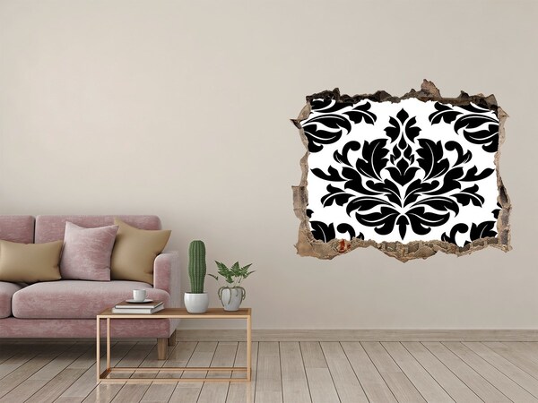Hole wall sticker Baroque style pattern