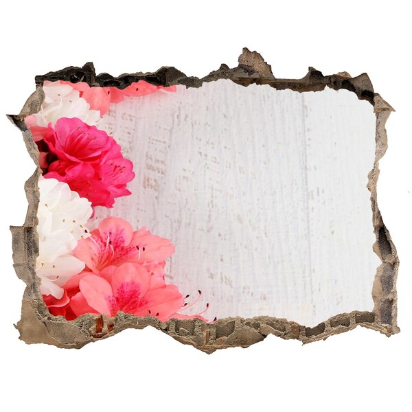 3D wall hole wallpaper Flowers