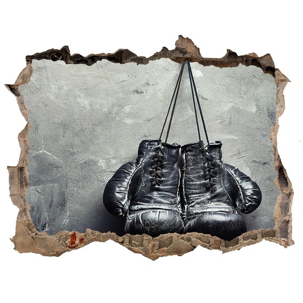 Hole wall sticker Boxing gloves