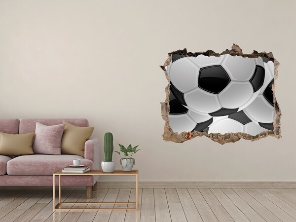 Hole in the wall decal Football illusion on the wall