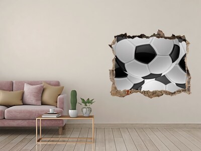 Hole in the wall decal Football illusion on the wall