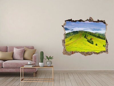 Hole in the wall decal Green Hills in the Clouds