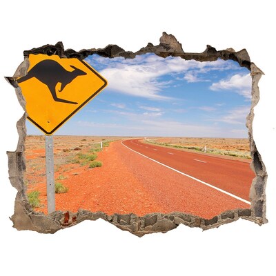 Hole in the wall sticker Road in Australia