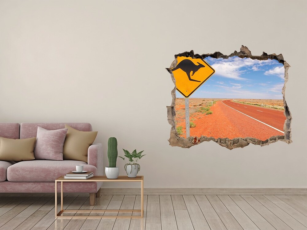 Hole in the wall sticker Road in Australia