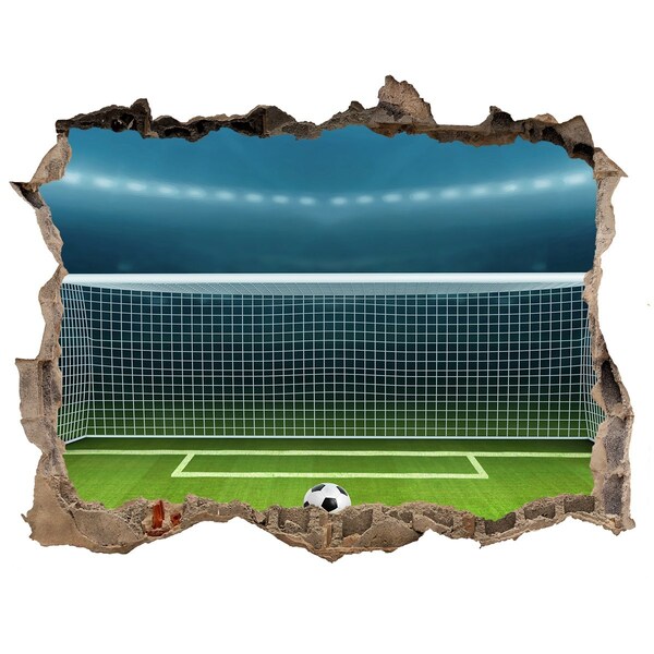 Hole in the wall decal The football stadium behind the hole in the wall