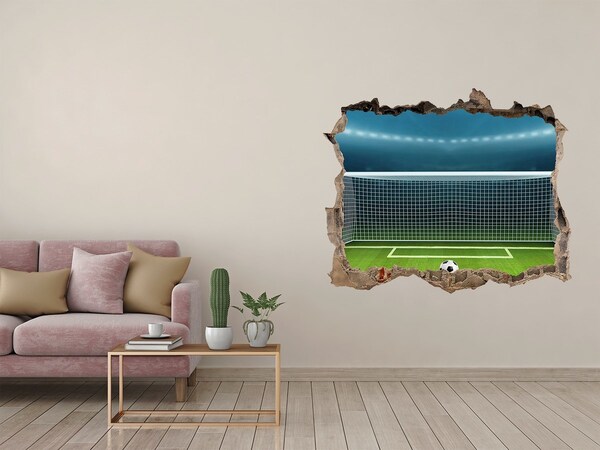 Hole in the wall decal The football stadium behind the hole in the wall