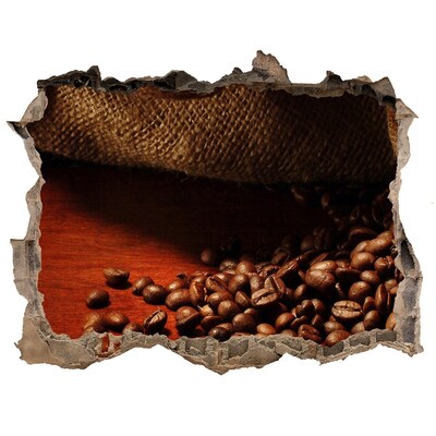 Hole in the wall decal Coffee beans