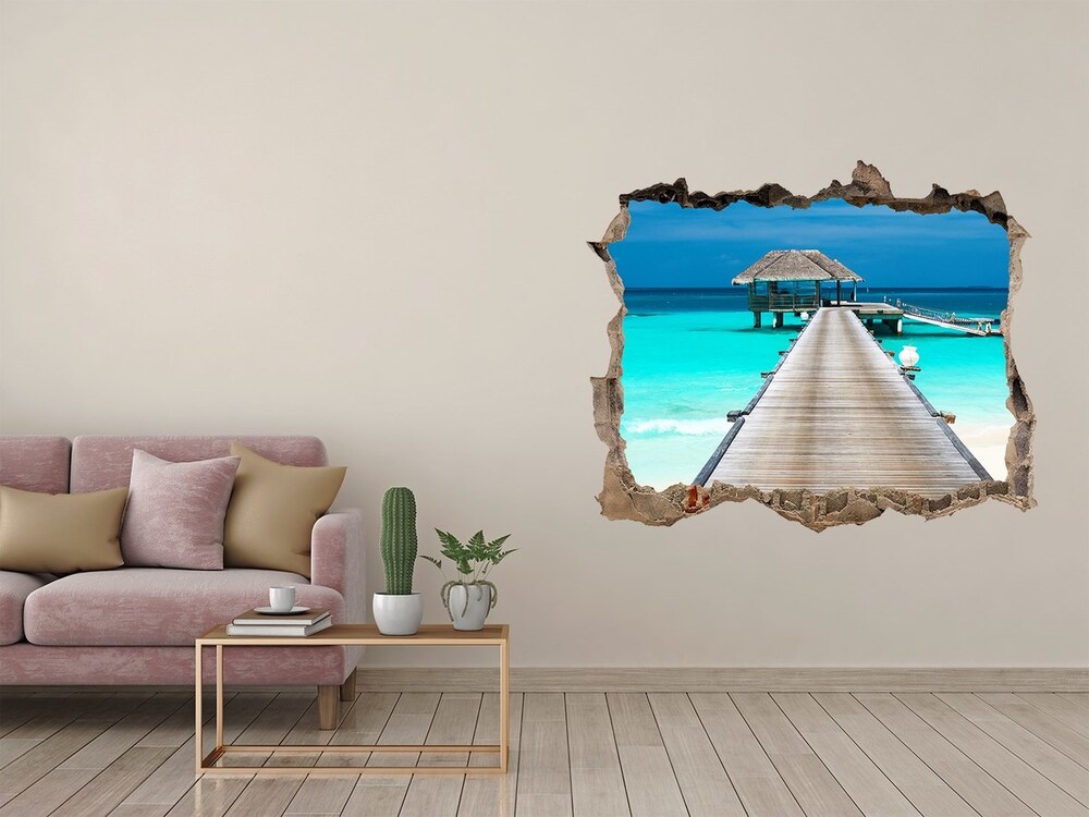 Hole in the wall sticker Wooden pier