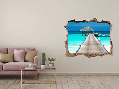 Hole in the wall sticker Wooden pier