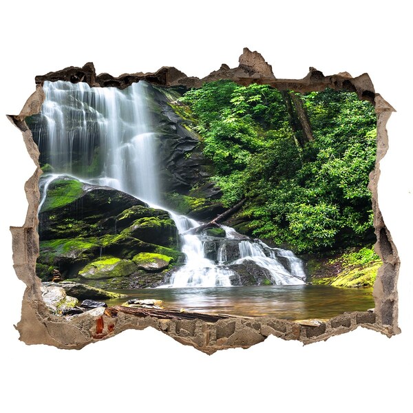 Hole in the wall decal Waterfall in the forest