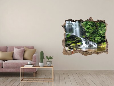 Hole in the wall decal Waterfall in the forest