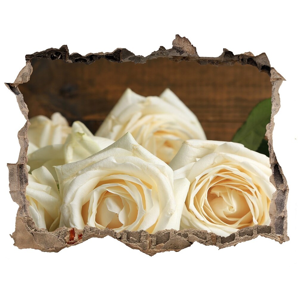 Hole in the wall sticker White roses