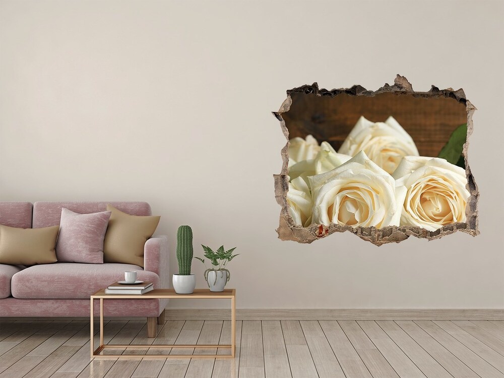 Hole in the wall sticker White roses