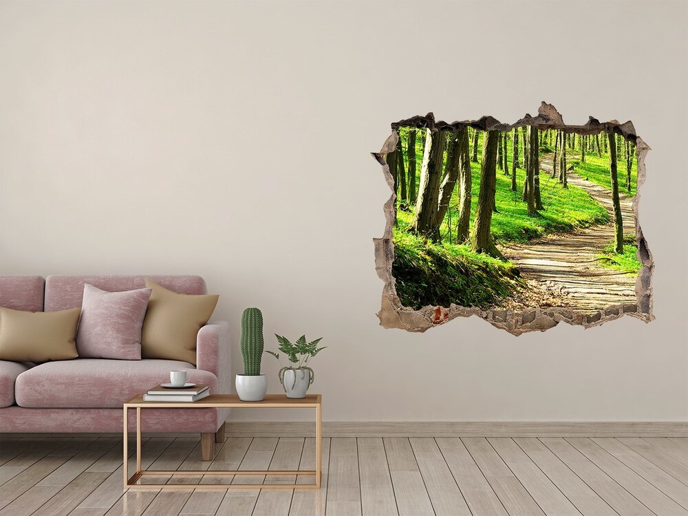 3D wall hole Path in the forest