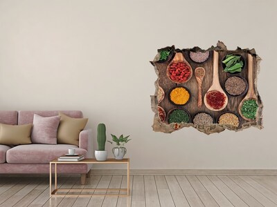 Hole wall sticker Spices from around the world