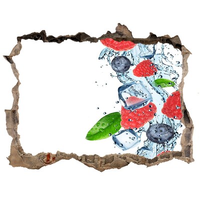 3D wall hole Fruit cocktail with ice