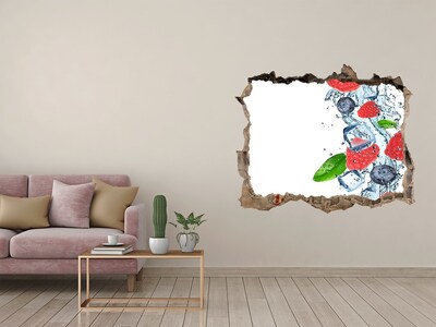 3D wall hole Fruit cocktail with ice