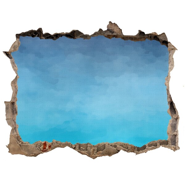 3D wall hole Sky over the ocean