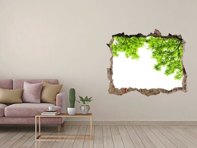 Hole in the wall sticker Oak leaves