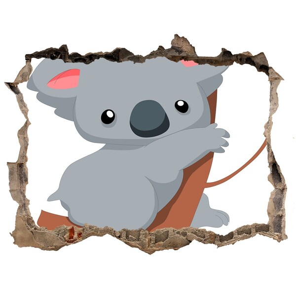 Hole wall sticker Koala in a hole in the wall