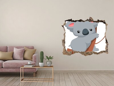 Hole wall sticker Koala in a hole in the wall