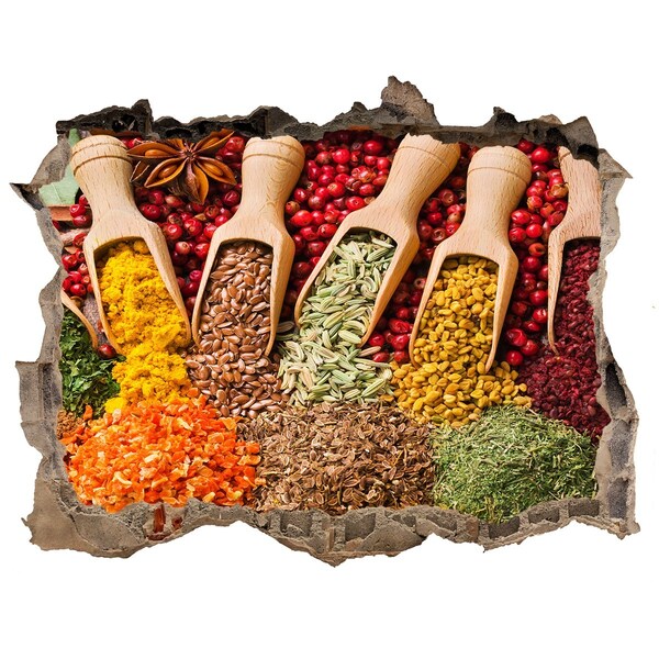 Hole in the wall decal A kitchen full of spices