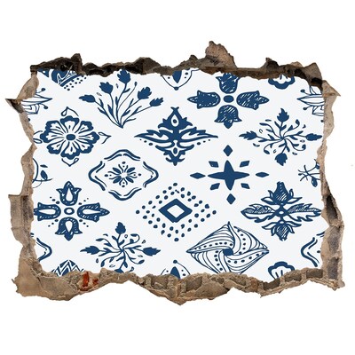 Hole in the wall decal Floral patterns on the wall