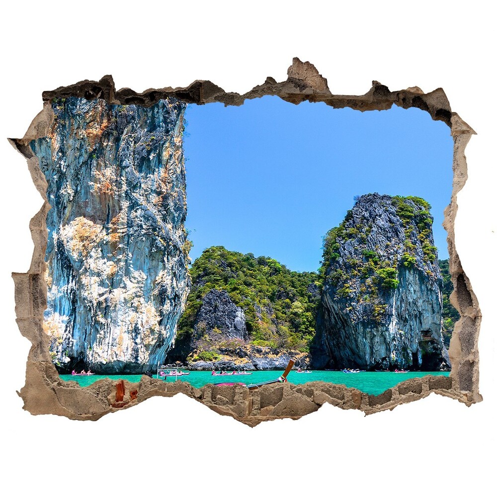 Hole in the wall decal Thailand boats