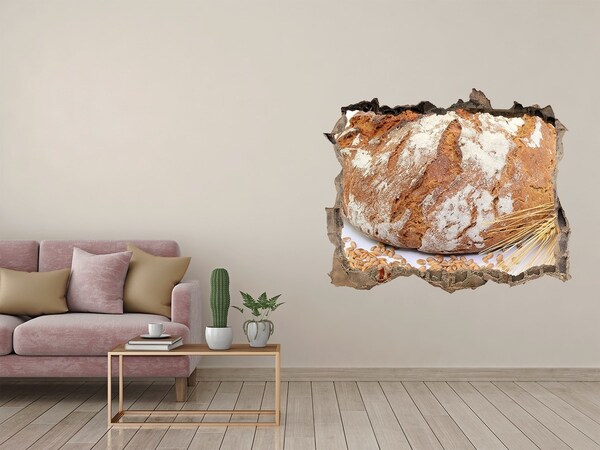 3D wall hole wallpaper Hole in the Wall Seed Bread