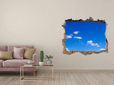 Hole in the wall sticker Clouds in the sky