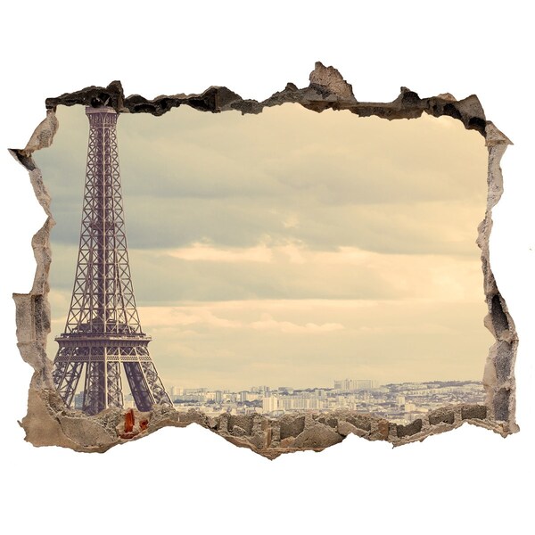 Hole in the wall sticker Eiffel Paris tower