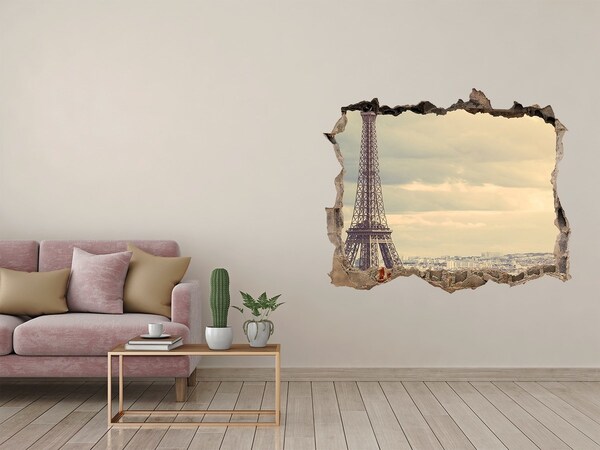 Hole in the wall sticker Eiffel Paris tower