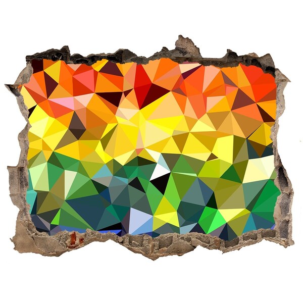 Hole wall sticker Colorful hole in the wall