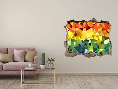 Hole wall sticker Colorful hole in the wall