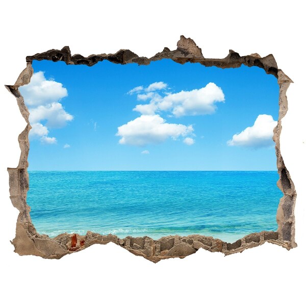 Hole in the wall decal View of a tropical beach