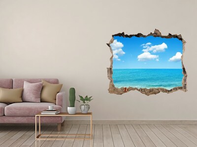 Hole in the wall decal View of a tropical beach