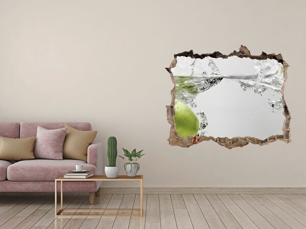 3D wall hole Apple under water