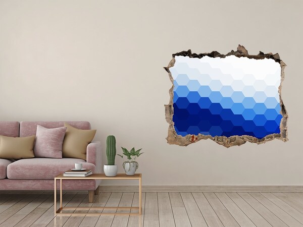 3D wall hole Hole to the blue ocean