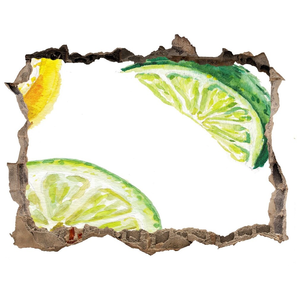 Hole wall sticker Lemon and lime